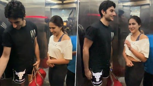 Sara Ali Khan Video: ক্যামেরাবন্দি সারা, ইব্রাহিম, ফ্ল্যাশের সামনে মাথা নীচু করে ফেললেন নায়িকা