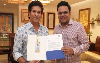 Sachin Tendulkar Gets Golden Ticket: 'গোল্ডেন টিকিট ফর ইন্ডিয়া আইকনস' কর্মসূচির অংশ হিসেবে সচিন তেন্ডুলকরকে গোল্ডেন টিকিট উপহার জয় শাহর