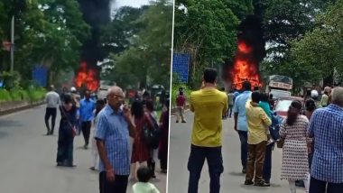 Mumbai Bus Fire Video: মুম্বইয়ের চলন্ত বাসে আগুন, রাস্তার উপরেই জ্বলছে দাউদাউ করে