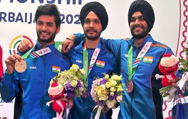 Gold in 10m Air Pistol, Asian Games 2023: এশিয়ান গেমসে পুরুষদের ১০মিটার এয়ার পিস্তলে সোনা জয় সর্বজোত সিং, শিবা নারওয়াল ও অর্জুন সিং চিমার