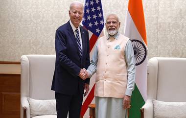 PM Modi Meet Joe Biden: দুই রাষ্ট্রপ্রধানের করমর্দনের ছবিতে স্পষ্ট সম্পর্কে দৃঢ়তার আভাস! দিল্লিতে এসে সোজা মোদির সঙ্গে সাক্ষাৎ জো বাইডেনের