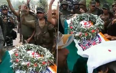 Indian Army Dog Kent: রাজৌরি এনকাউন্টারে শহিদ সেনা কুকুর কেন্ট-কে শেষ শ্রদ্ধা জানালেন ভারতীয় জওয়ানরা, আবেগঘন ভিডিয়ো