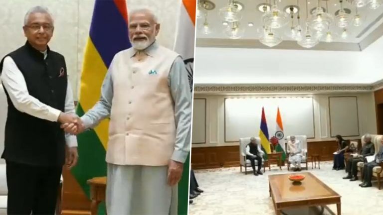 PM Modi & Mauritius PM: জি ২০ বৈঠকের প্রাক্কালে মরিশাসের প্রধানমন্ত্রীর সঙ্গে দ্বিপাক্ষিক বৈঠক নরেন্দ্র মোদির, দিল্লির ভিডিয়ো