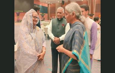 Nirmala Sitharaman & Sheikh Hasina: জি ২০-র নৈশভোজে ভারতের অর্থমন্ত্রী নির্মলা সীতারমনের সঙ্গে আলাপচারিতায় ব্যস্ত শেখ হাসিনা