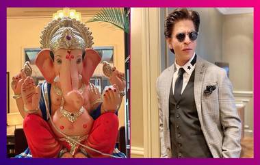 Ganesh Chaturthi 2023: মন্নতে গণপতি আবাহন Shah Rukh Khan এর, করলেন পুজো