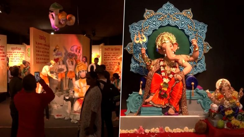 Ganesh Chaturthi 2023: সুরাটের গণেশ চতুর্থীর মন্ডপে রামায়নের গল্প বর্ণনা, মন্ডপে বিশল্যকরণী হাতে হনুমান মূর্তি (দেখুন ভিডিও)