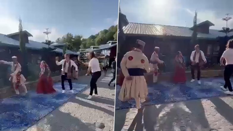 Netherlands Players Perform ‘Nati’ With Dancers: ম্যাচের আগে ধর্মশালায় হিমাচলি লোকগানে নাচলেন নেদারল্যান্ডসের ক্রিকেট দলের খেলোয়াড়রা (ভিডিও দেখুন)