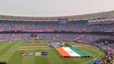National Anthem at Narendra Modi Stadium: অপূর্ব দৃশ্য! নরেন্দ্র মোদী স্টেডিয়ামে জাতীয় সঙ্গীত গাইলেন এক লক্ষ ভারতীয় সমর্থক (দেখুন ভিডিও)