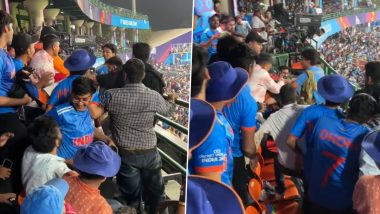 Spectators Fight During IND vs AFG: বিশ্বকাপে ভারত-আফগান ম্যাচে ভক্তদের মধ্যে হাতাহাতি, দেখুন ভিডিও