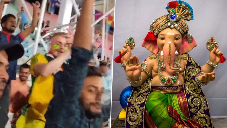 Ganpati Bappa Morya By Australian Fan: একানা স্টেডিয়ামে অস্ট্রেলিয়ার জয়, সমর্থদের গলায় 'গণপতি বাপ্পা মোরিয়া' (দেখুন ভিডিও)