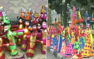 Dussehra In Delhi: দশেরার প্রস্তুতি তুঙ্গে! ভিডিয়োতে দেখুন রাবণের কুশপুতুল তৈরিতে ব্যস্ত কারিগররা