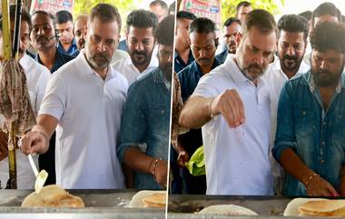 Rahul Gandhi: রাস্তার দোকানে দাঁড়িয়ে ধোসা বানানো শিখছেন রাহুল গান্ধী, জনসংযোগে মন কংগ্রেস সাংসদের