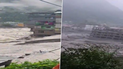 Cloud Burst in Sikkim: সিকিমে মেঘভাঙা বৃষ্টি ভয় ধরাচ্ছে, দেখুন ভিডিয়ো