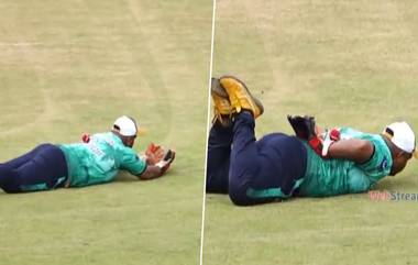 Bizarre Catch by Wicketkeeper: হাত দিয়ে নয় পিঠে বল ধরে আউট করল উইকেটরক্ষক, দেখুন অদ্ভুত ক্যাচ