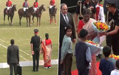 President&rsquo;s Polo Cup: প্রেসিডেন্ট পোলো কাপের প্রদর্শনী ম্যাচের দর্শকাসনে রাষ্ট্রপতি দ্রৌপদী মুর্মু, দেখুন ভিডিয়ো