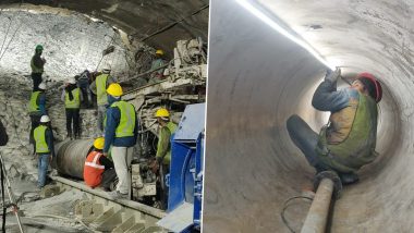 Uttrakhand Tunnel Collapse : টানেল থেকে শ্রমিক উদ্ধার করতে নিয়ে আসা হল ড্রিল মেশিন