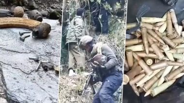 Terrorist Hideout Video: পাহাড় ও জঙ্গলের মাঝে গোপন জঙ্গি আস্তানায় মিলল চিনা ও পাকিস্তানি গ্রেনেড, দেখুন ভিডিয়ো