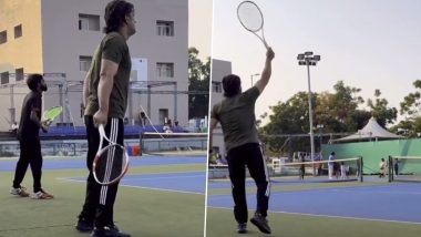 MS Dhoni Playing Tennis: ক্রিকেট ছেড়ে টেনিস খেলতে মত্ত্ব মাহি (দেখুন ভিডিও)