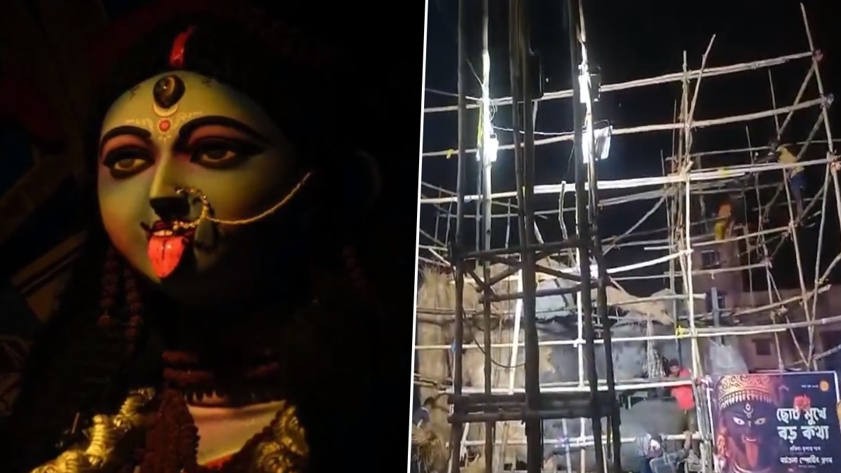 Kali Puja 2023: ৮০ ফুটের কালী মূর্তি বানিয়ে চমক দিতে প্রস্তুত ব্যারাকপুরের মনিরামপুর বটতলা স্পোটিং ক্লাব (দেখুন ভিডিও)