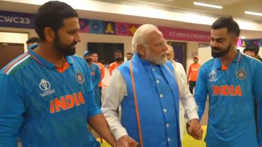 PM Modi Meeting Team India In Dressing Room Video: হতাশ কোহলি-রোহিতদের মনোবল চাঙ্গা করতে ড্রেসিংরুমে প্রধানমন্ত্রী, শামিকে জড়িয়ে ধরলেন বুকে (দেখুন ভিডিও)