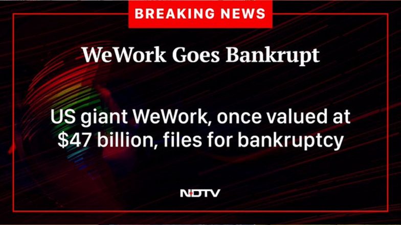 WeWork Files For Bankruptcy: নিজেদের দেউলিয়া ঘোষণা করার জন্য আবেদন উই ওয়ার্কের,বন্ধ হতে পারে ভারতে ৫০টি কেন্দ্র রয়েছে।