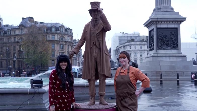Life-Size Chocolate Statue: বড়দিনের আগে বড় চমক! লন্ডনে ৯০ কেজি চকলেট দিয়ে তৈরি হলো মূর্তি