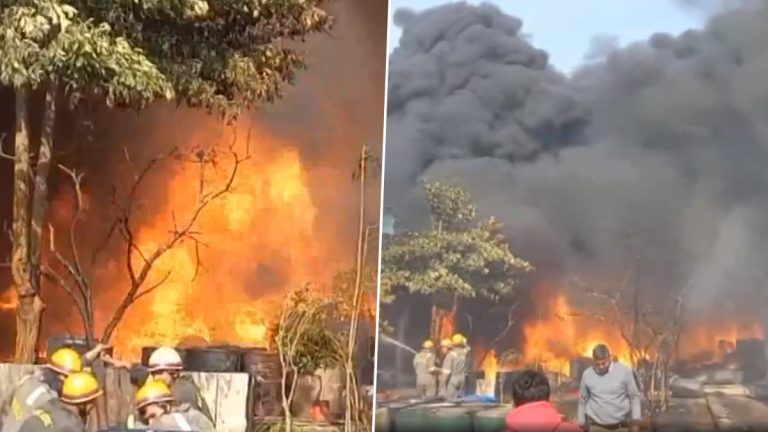 Ghaziabad Fire: গাজিয়াবাদের রাসায়নিক কারখানায় দাউদাউ করে জ্বলছে আগুন, ভয়াবহ ভিডিয়ো