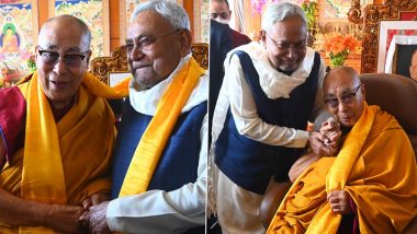 Nitish Kumar Met Dalai Lama: মহাবোধি মন্দিরে পুজো দিয়ে দলাই লামার সঙ্গে সাক্ষাৎ নীতীশ কুমারের, দেখুন ছবি ও ভিডিয়ো