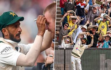 Hasan Ali Makes Crowd Dance: কপালে অটোগ্রাফ, হাসান আলির সঙ্গে নাচের তালে পুরো মেলবোর্ন স্টেডিয়াম