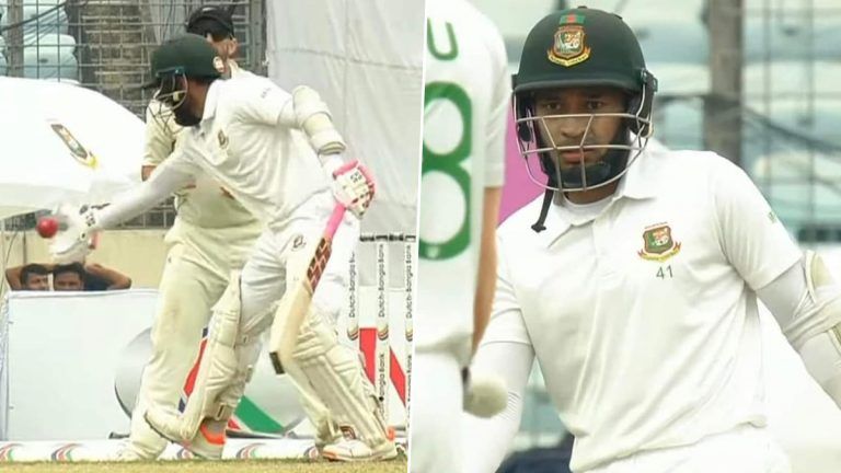 Mushfiqur Rahim Handling The Ball Video: হাত দিয়ে বল আটকানোর চেষ্টা, দেখুন ঢাকা টেস্টে মুশফিকুর রহিমের আজব আউট