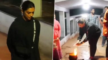 Deepika Padukone at Tirumala Temple Video: শীতের রাতে বোনকে সঙ্গী করে তিরুপতির দর্শনে দীপিকা, হেঁটেই পার করলেন আড়াই ঘণ্টার পথ