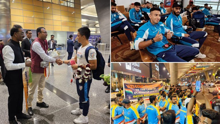 Indian Football Team Welcomed: দেখুন, দোহায় ভক্তদের উচ্ছ্বাসে দারুণ অভ্যর্থনা ভারতীয় ফুটবল দলের