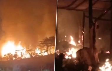 Andhra Pradesh Fire: অন্ধ্রের নাল্লাজারলা মন্ডলে গ্যাস সিলিন্ডার বিস্ফোরণ,আগুনে ক্ষতিগ্রস্ত ১৫টি ঝুপড়ি (দেখুন ভিডিও)