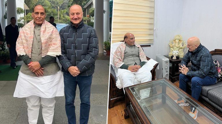 Anupam Kher Meets Rajnath Singh: প্রতিরক্ষা মন্ত্রী রাজনাথ সিং এর বাসভবনে অনুপম খের, ছবিসহ করলেন পোস্ট (দেখুন সেই পোস্ট)