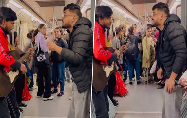 Jai Bajrangbali in Delhi Metro: হাতে গিটার মুখে বজরঙ্গবলির গান, দুই যুবকের পারফরম্যান্স ভাইরাল দিল্লির মেট্রোয় (দেখুন সেই ভিডিও)