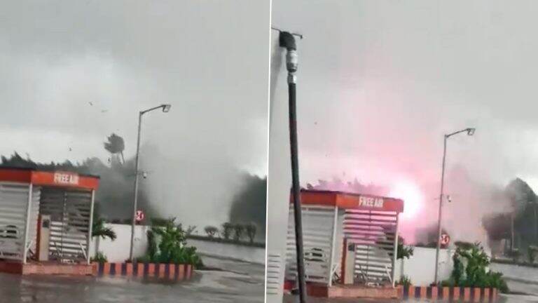 Tornado in Andhra Pradesh:ঘূর্ণিঝড়ের সময় অন্ধ্রপ্রদেশে দেখা গেল ভয়ঙ্কর টর্নেডো, মাটি থেকে জল টানার দৃশ্য দেখে হতবাক নেটিজেনরা (দেখুন ভিডিও)