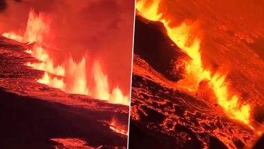 Volcano Lava Live Video: আইসল্যান্ডে সক্রিয় আগ্নেয়গিরি, ৪ কিমি অঞ্চল জুড়ে অগ্ন্যুৎপাত (দেখুন ভিডিও)