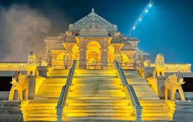 Ram Mandir Beautiful Night View: মায়াবী আলোয় উদ্ভাসিত অযোধ্যার রামমন্দির, দেখুন অত্যাশ্চর্য রাতের দৃশ্য (রইল ভিডিও)