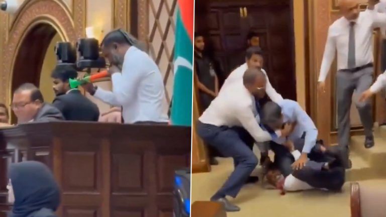 Maldives Parliament Viral Video: মালদ্বীপ সংসদের অন্দরে তুমুল হট্টগোল, সাংসদদের ধ্বস্তাধস্তি, চাপে চিনপন্থী মুইজ্জু সরকার