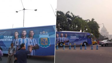 Lionel Messi to Visit Kolkata? কলকাতার রাস্তায় আর্জেন্টিনার টিম বাস!  শহরে আসছেন লিওনেল মেসি?