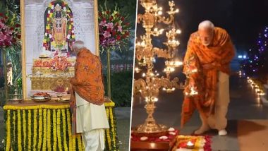 PM Modi Lights Diyas: অযোধ্যা থেকে দিল্লিতে নিজের বাসভবনে ফিরে প্রদীপ জ্বালালেন প্রধানমন্ত্রী মোদী, দেখুন ভিডিয়ো
