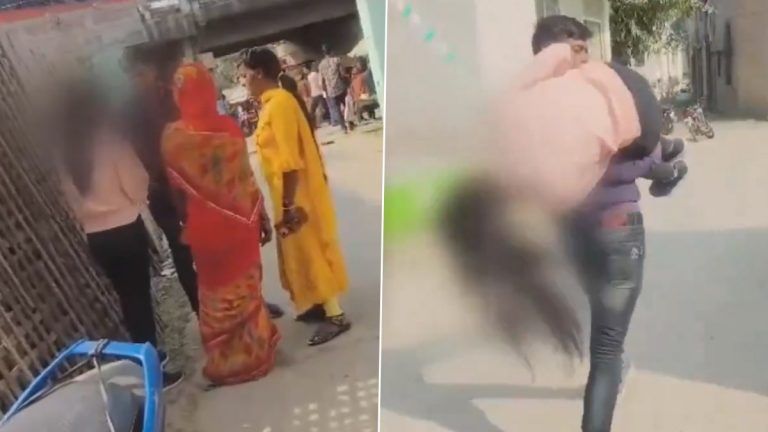 Viral Video Of Lovers: পরিবারের সামনেই প্রেমিকাকে কাঁধে তুলে দৌড়, ভাইরাল যুবকের কাণ্ড