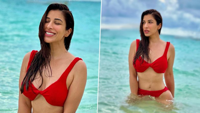 Sophie Choudry In Red Bikini: লাল বিকিনি পরে সমুদ্রে সোফি চৌধুরী, অভিনেত্রীর হটনেস বাড়ল সোশ্যাল মিডিয়ার তাপমাত্রা