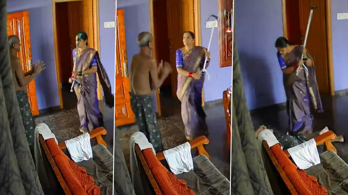 Caught on CCTV: ওয়াকিং স্টিক দিয়ে বৃদ্ধ শ্বশুরকে বেধড়ক মার, ছেলের অভিযোগে গ্রেফতার বৌমা