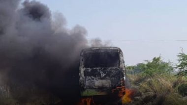 Ghazipur Bus Fire: হাই টেনশন তারের সংস্পর্শে আগুন জ্বলে ওঠে বাসে, ঝলসে মৃত ৬