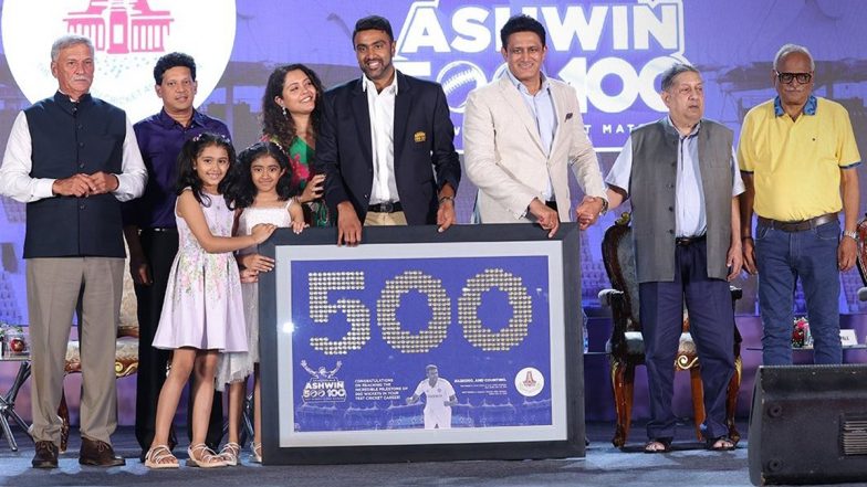 TNCA Felicitates Ravi Ashwin: টেস্টে ৫০০ উইকেট নেওয়ায় অশ্বিনকে সংবর্ধনা তামিলনাড়ু ক্রিকেটের, উপস্থিত কুম্বলে