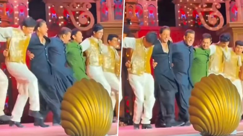 SRK-Salman-Aamir Dancing Video: দেখুন, অনন্ত-রাধিকার প্রি-ওয়েডিংয়ে 'নাটু নাটু'র তালে বলিউডের তিন খান