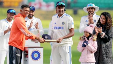 Ashwin's 100th Test: দেখুন, কোচ দ্রাবিড়ের হাত থেকে শততম টেস্ট ক্যাপ পেলেন অশ্বিন