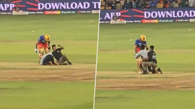 IPL 2024: ঘরের মাঠে বিরাটকে পেয়ে নিরাপত্তা টপকে মাঠে ভক্ত, পা ছুঁয়ে করলেন প্রণাম (দেখুন সেই ভিডিও)