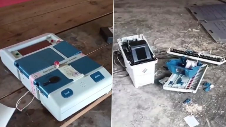 Lok Sabha Elections 2024: ইম্ফলে ভোটকেন্দ্রে ভেঙে পড়ে রয়েছে ইভিএম, প্রথম দফাতেই বিশৃঙ্খলা